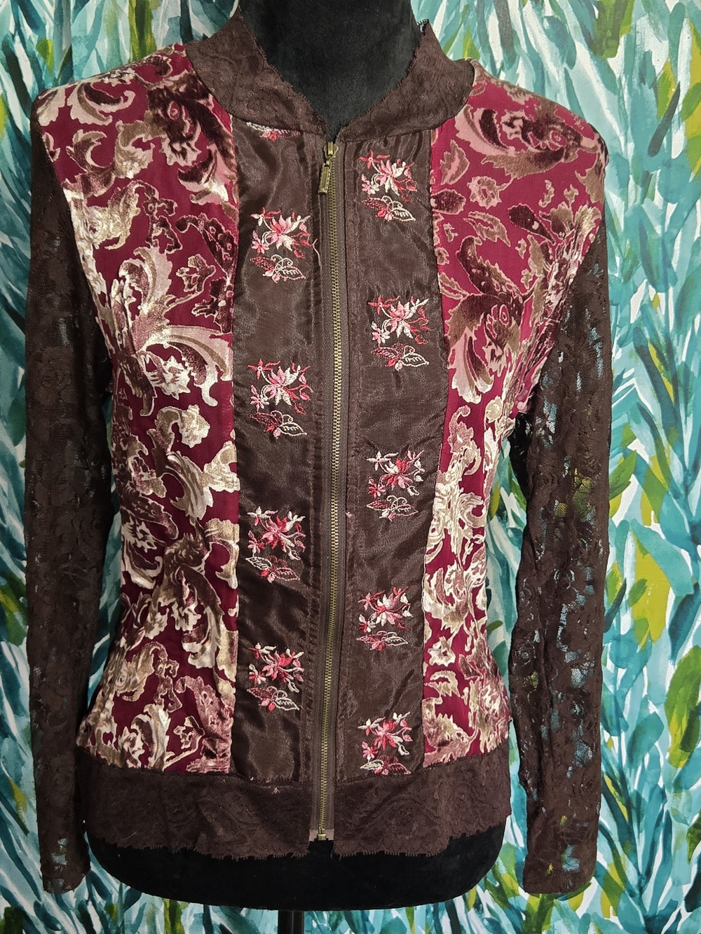 Katie Todd bohemian zip-up jacket or cardigan